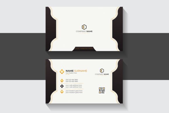 Abstract Luxury Business Cards: A Dark & White Template Design