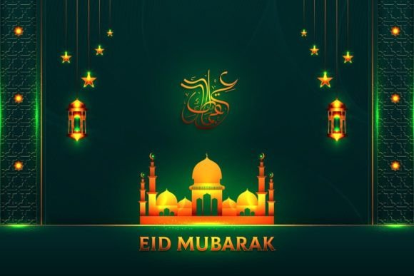Create Stunning Eid Designs with This Glowing Vector Background