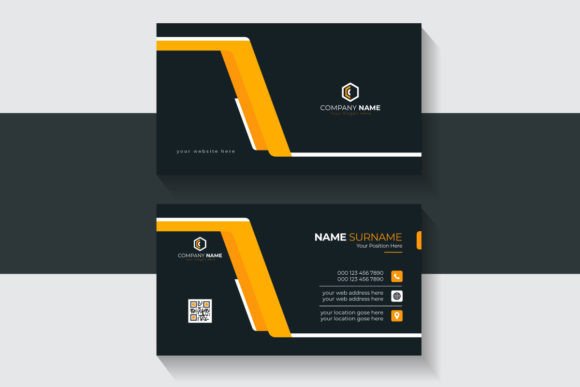 Creative and Modern Business Card: The Yellow and Black Template