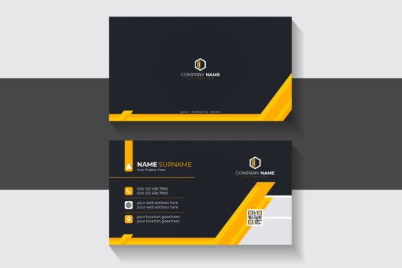 Dark and Dynamic: A Bold Business Card Template for Creative Brands