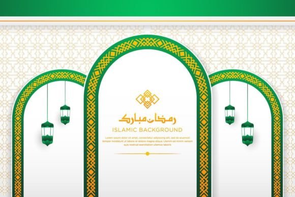 Designing with Grace: The Orange Elegant Ramadan Background