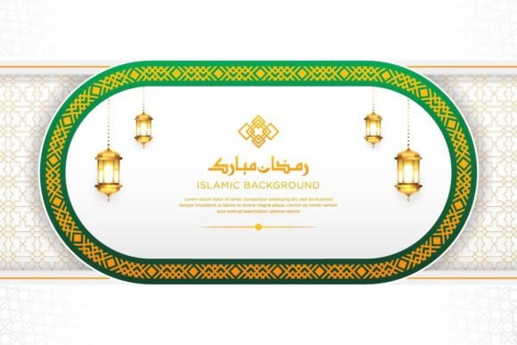Elevating Ramadan Design with Arabic White and Orange Elegance