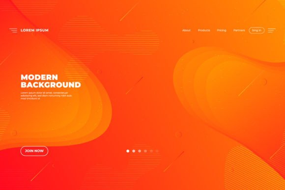 Modern Landing Page Backgrounds: The Power of Abstract Orange Liquid