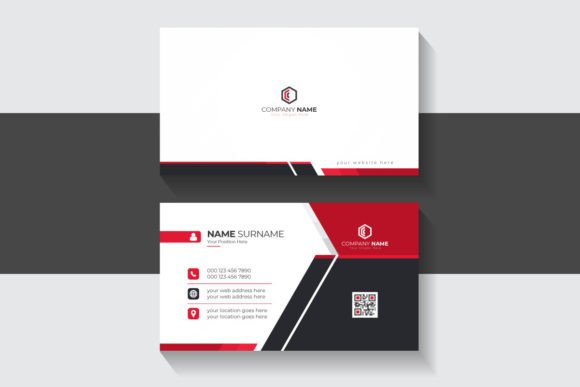 The Power of Red and Black: An Elegant Business Card Design